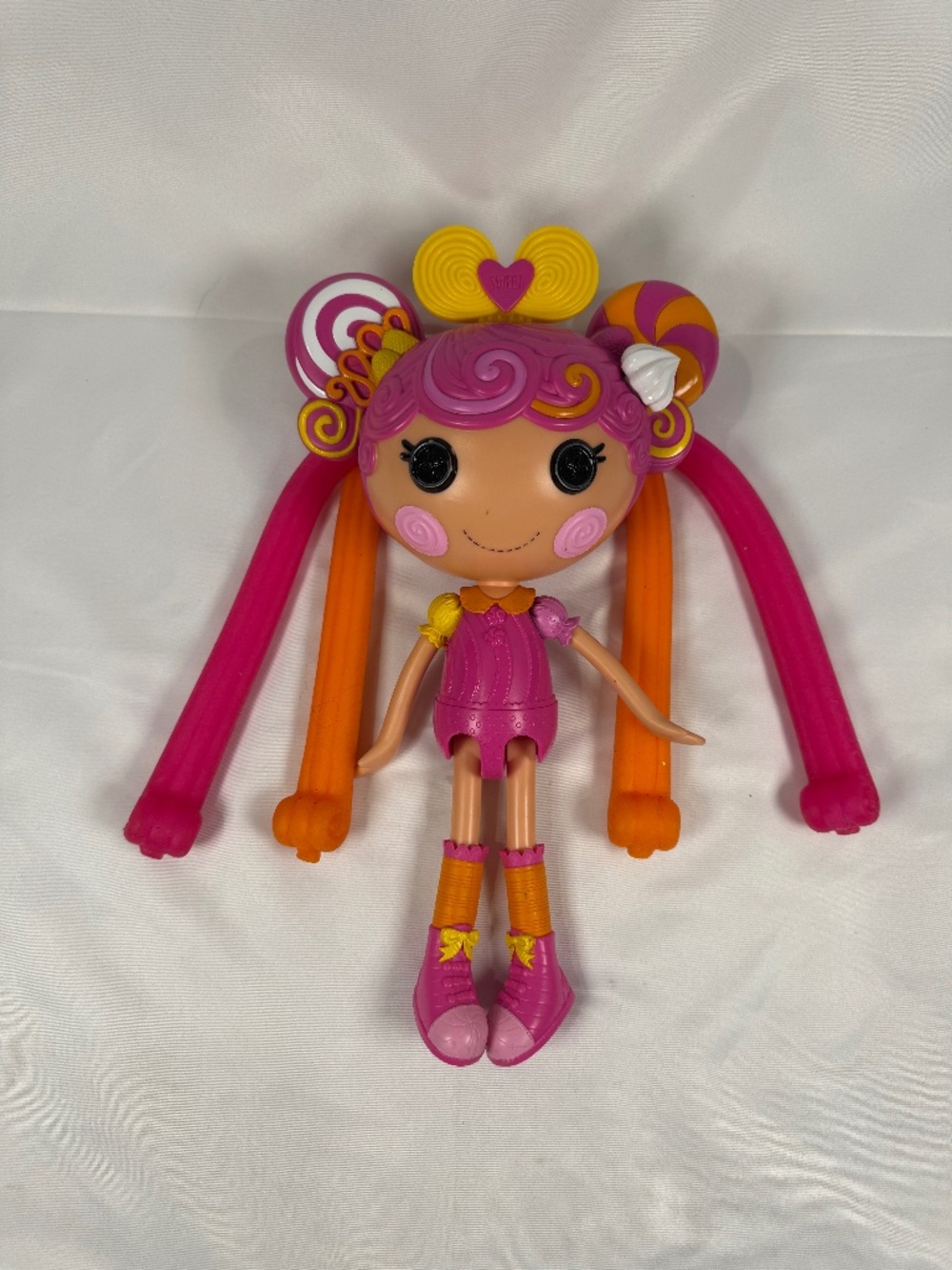 Lalaloopsy Whirly Stretchy Locks Doll Large Pink Candy Hair Figure 12” Toy